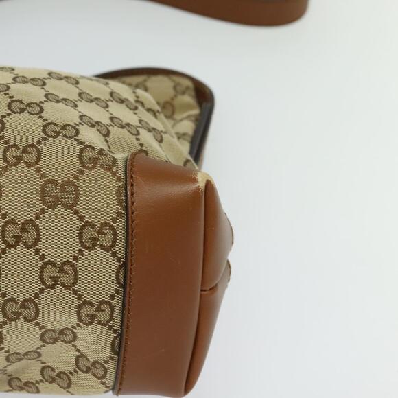 GUCCI GG Canvas Web Sherry Line Shoulder Bag Beige Red Green - Picture 11 of 16